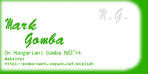 mark gomba business card